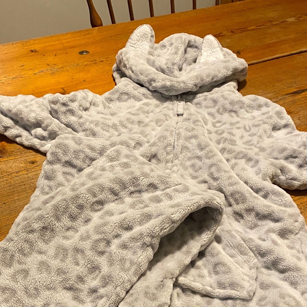 Cat & Jack Fuzzy Gray Pajamas with Ears